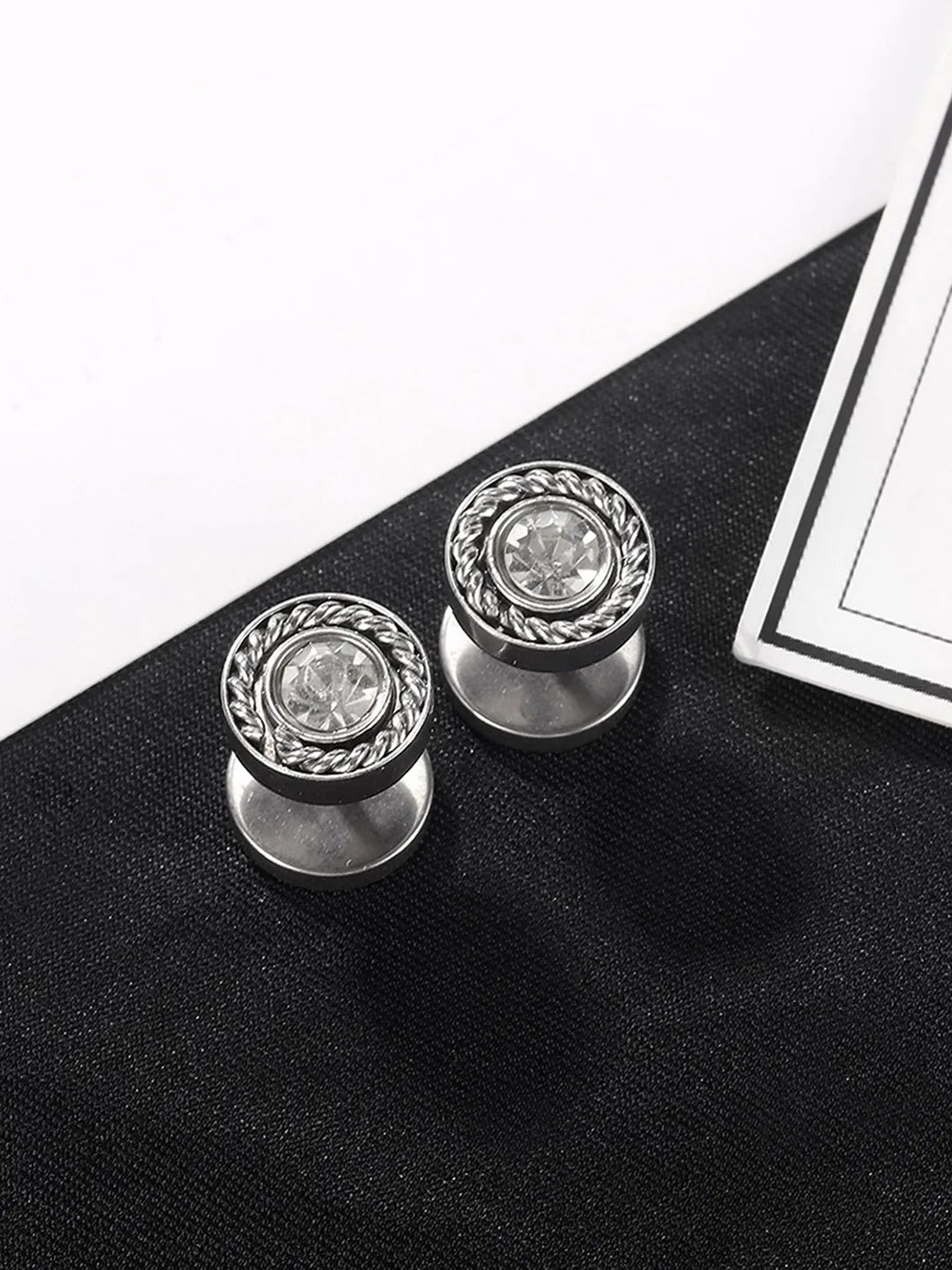 Men’s Classic Rope Edge CZ Studs