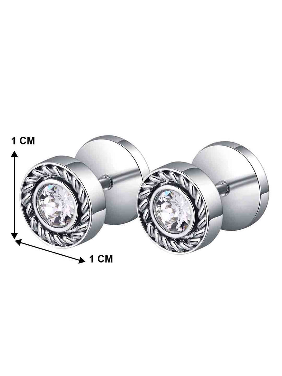 Men’s Classic Rope Edge CZ Studs