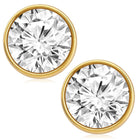 Gold Plated Green CZ Men's Earrings