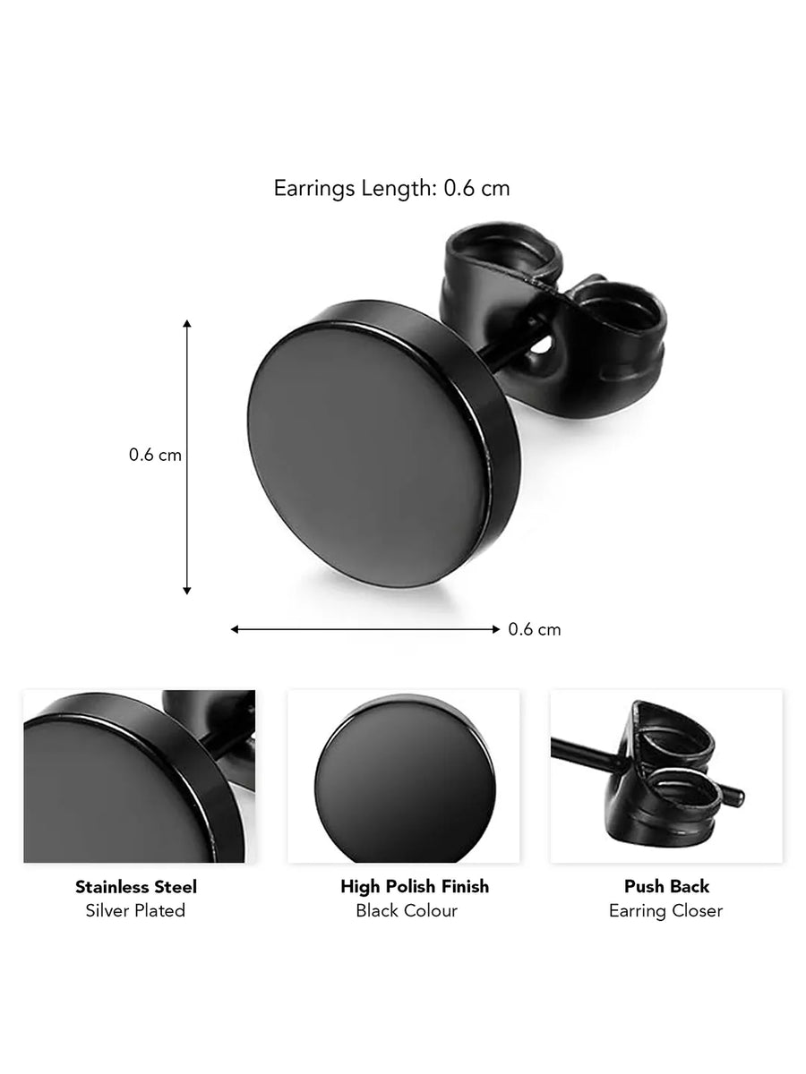 Round Stud Earrings for Men | Sleek & Bold Style – Peora