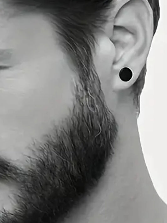Round Stud Earrings for Men | Sleek & Bold Style – Peora