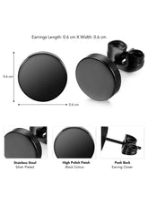 Contemporary Round Stud Earrings for Men