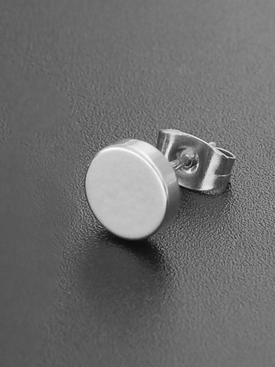 Round Stud Earrings for Men | Sleek & Bold Style – Peora