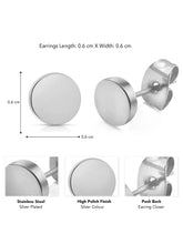Contemporary Round Stud Earrings for Men