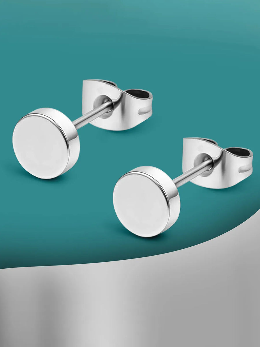 Steel Round Earrings – Sleek & Durable Styles | Peora