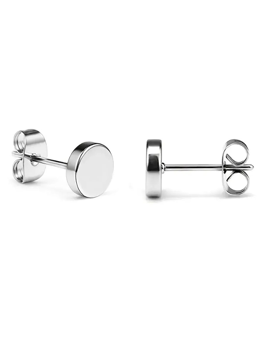 Steel Round Earrings – Sleek & Durable Styles | Peora