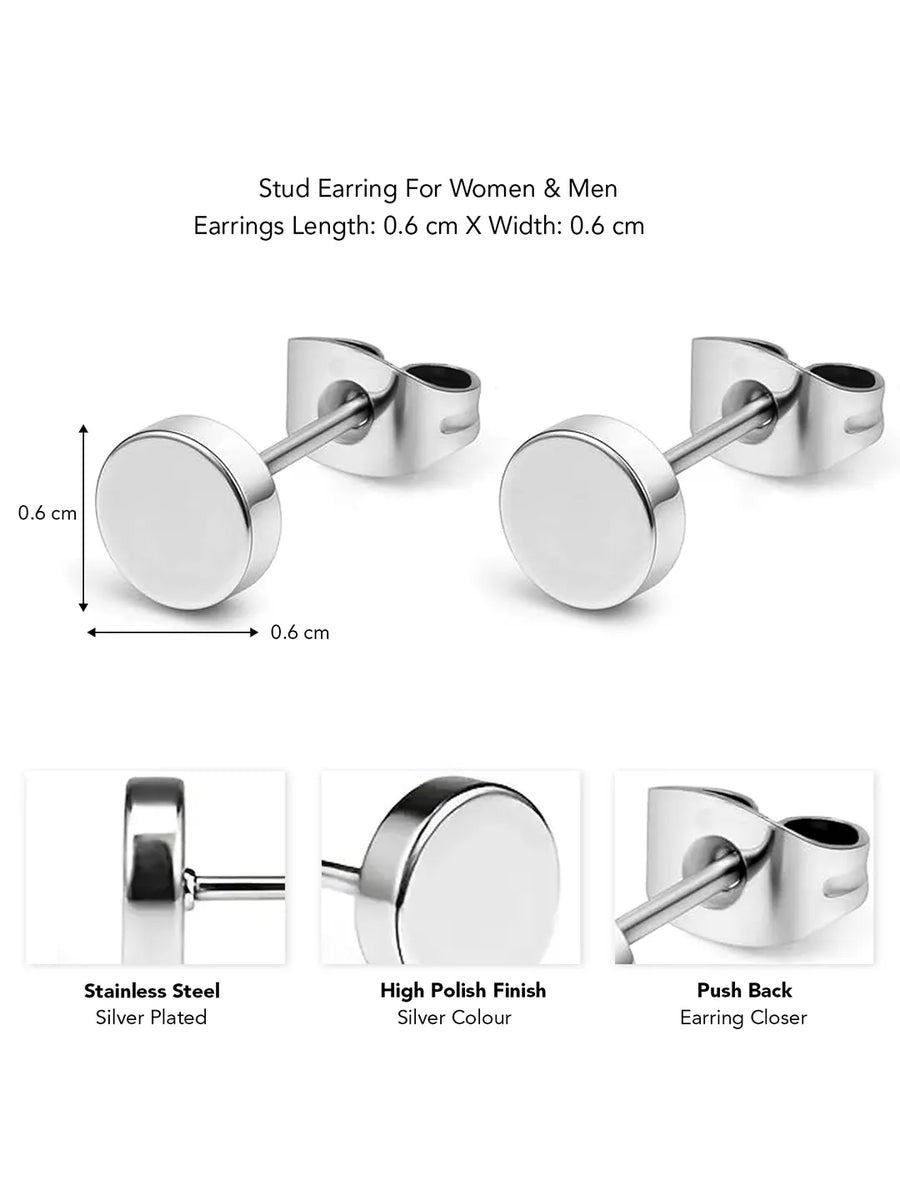Steel Round Earrings – Sleek & Durable Styles | Peora