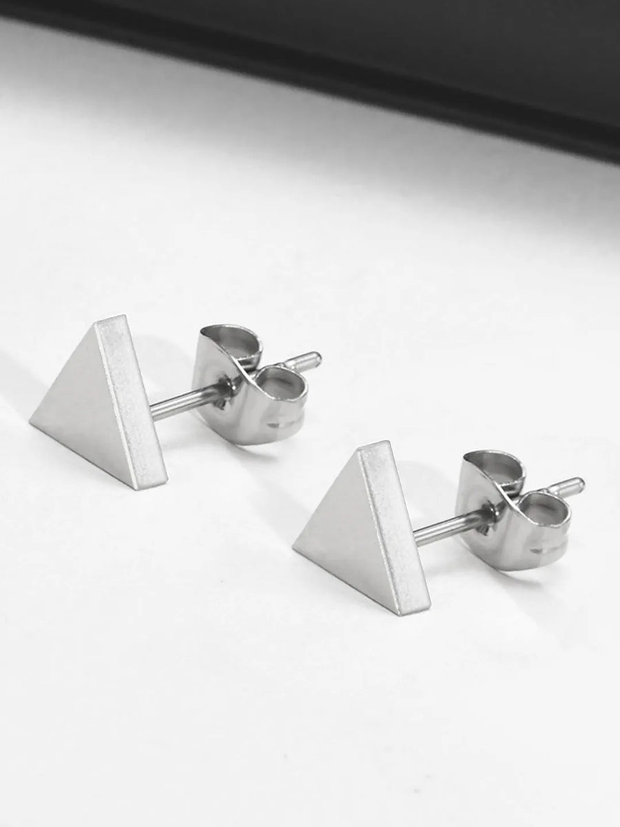 Triangle Shape Stud Earrings – Modern Geometric Style | Peora