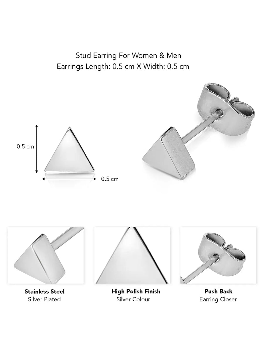 Triangle Shape Stud Earrings – Modern Geometric Style | Peora