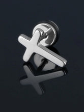 Christian Cross Design Stud Earrings