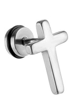 Christian Cross Design Stud Earrings