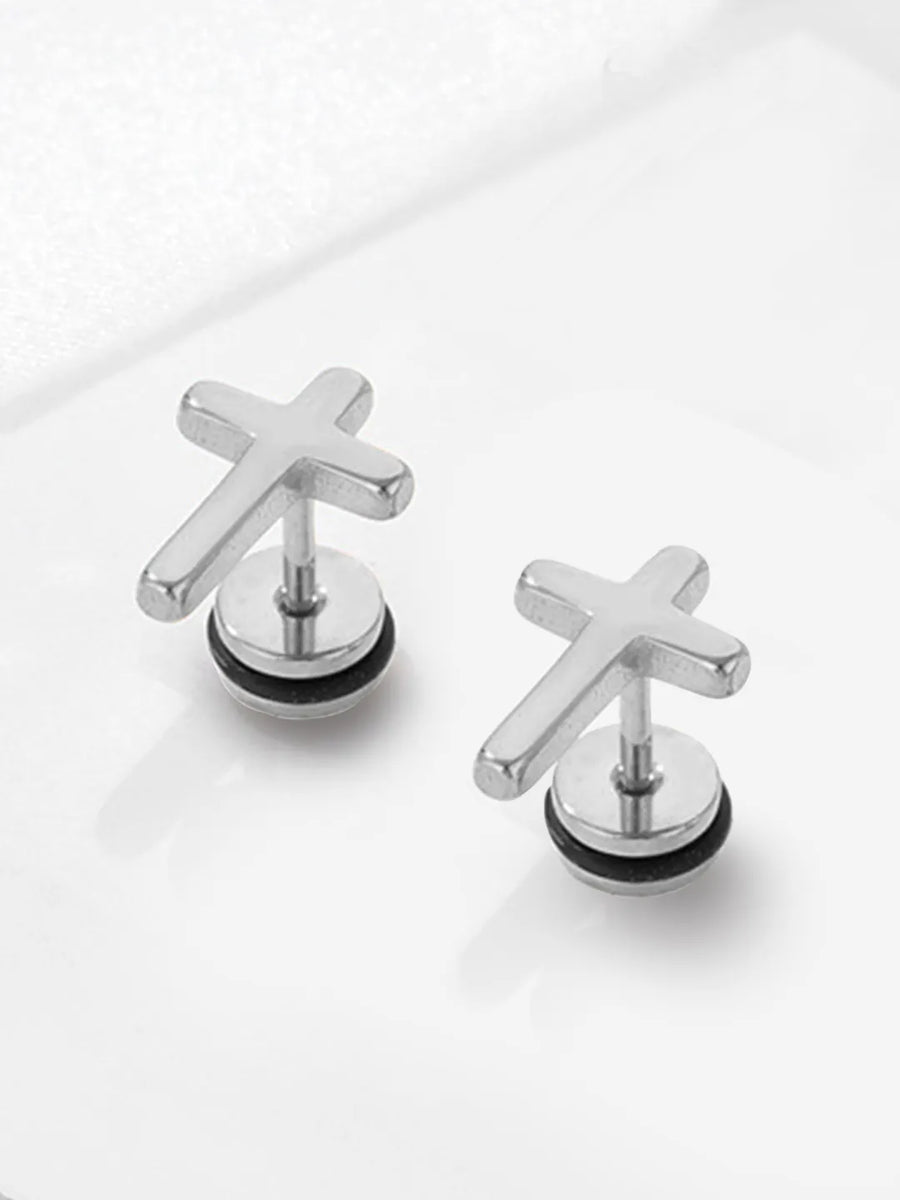 Christian Cross Stud Earrings – Elegant Faith-Inspired Designs | Peora