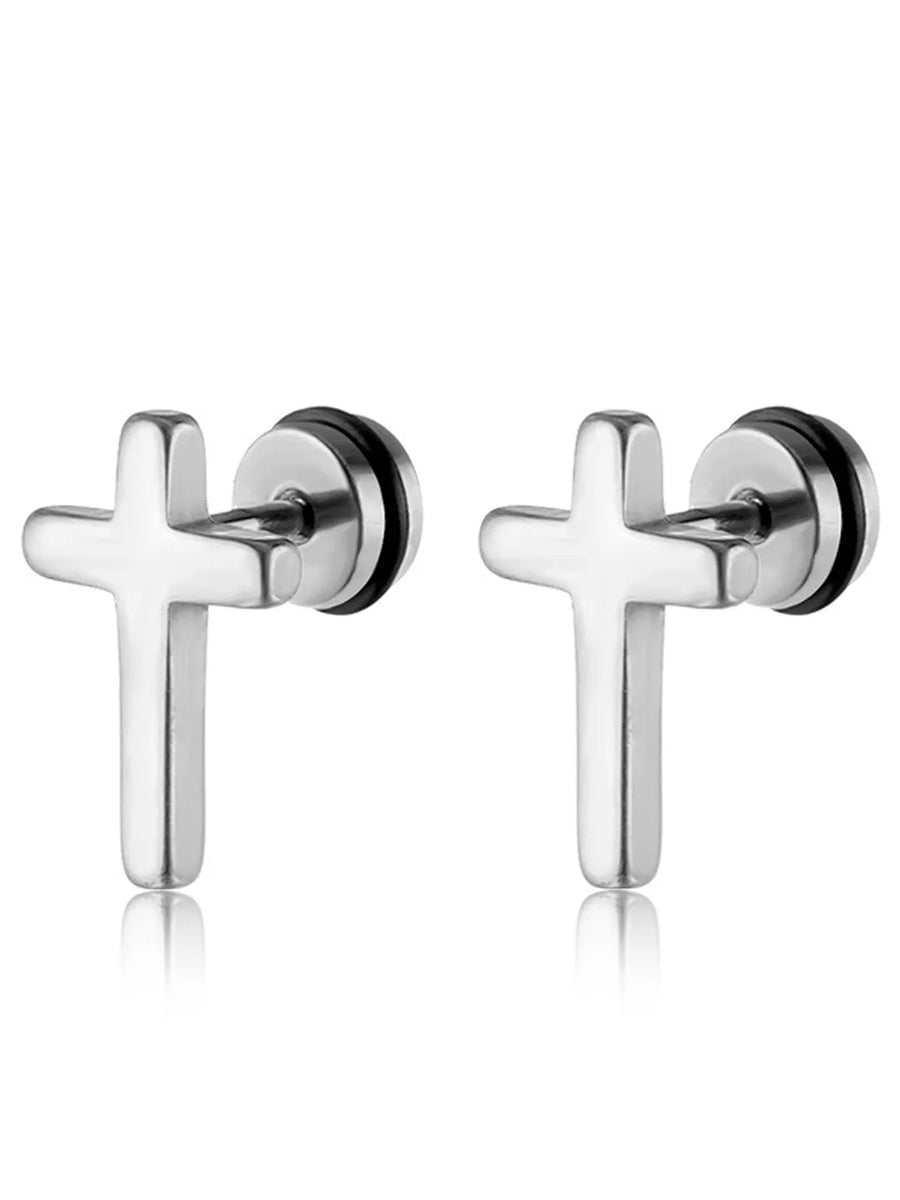 Christian Cross Stud Earrings – Elegant Faith-Inspired Designs | Peora
