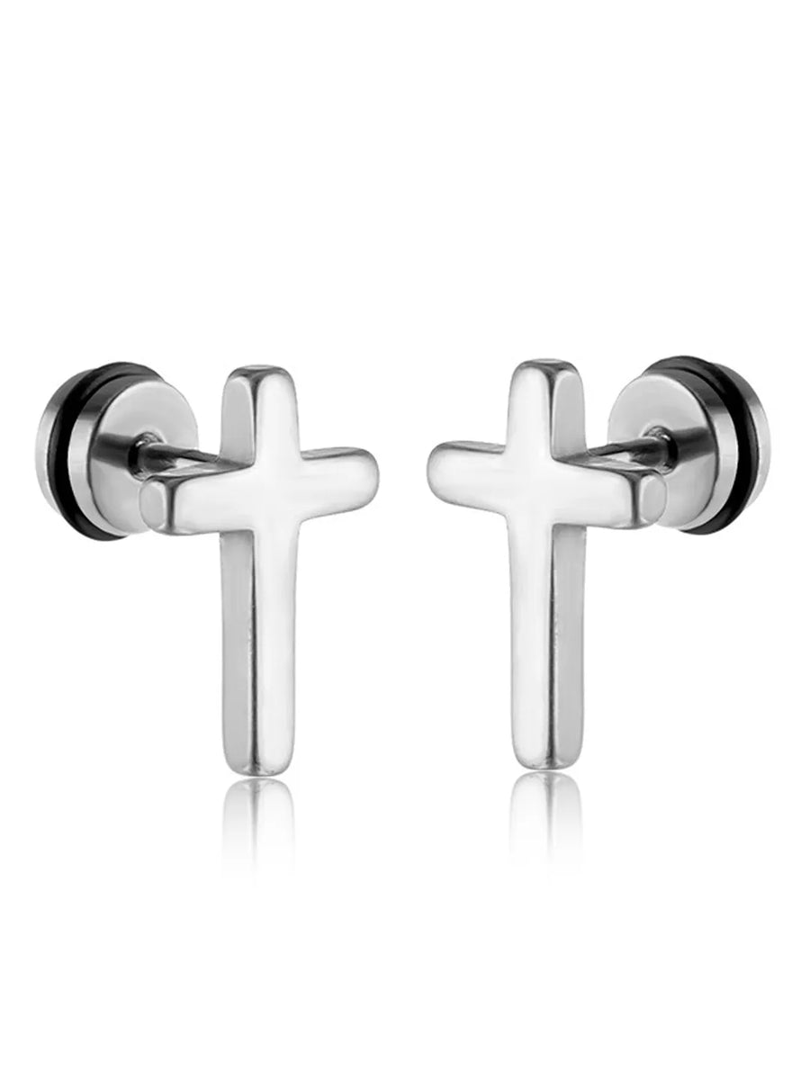 Christian Cross Stud Earrings – Elegant Faith-Inspired Designs | Peora