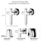 Christian Cross Stud Earrings – Elegant Faith-Inspired Designs | Peora