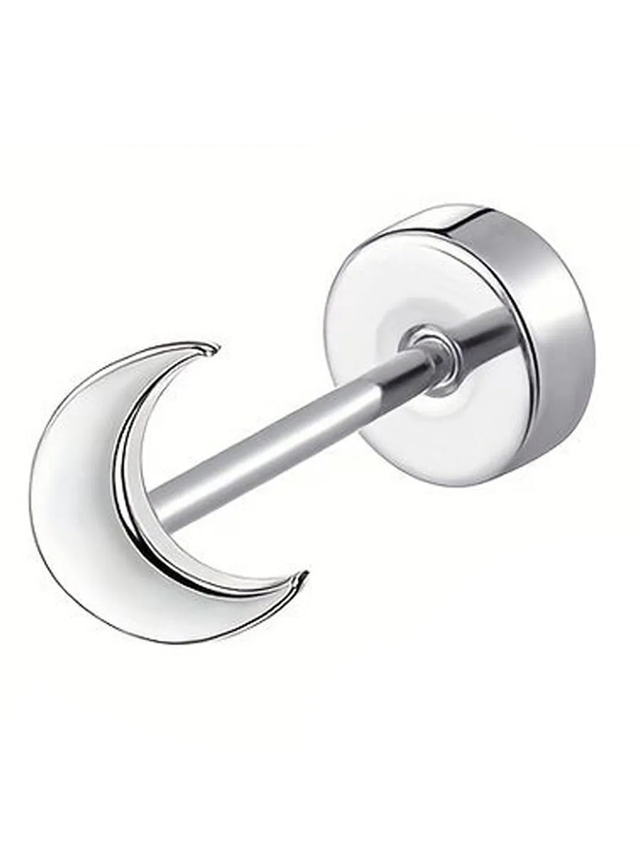 Cosmic Moon Shaped Stud Earrings – Celestial-Inspired Elegance | Peora