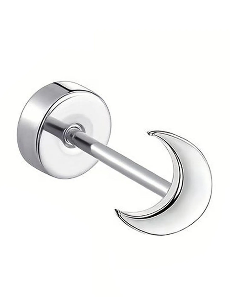 Cosmic Moon Shaped Stud Earrings – Celestial-Inspired Elegance | Peora