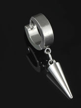 Masculine Hoop Drop Earrings for Men