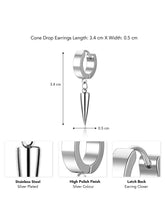 Masculine Hoop Drop Earrings for Men