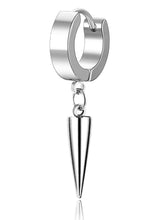 Masculine Hoop Drop Earrings for Men