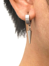 Masculine Hoop Drop Earrings for Men