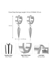 Masculine Hoop Drop Earrings for Men