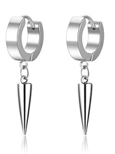 Masculine Hoop Drop Earrings for Men