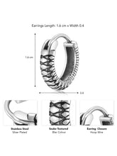 Tire Wheel Huggie Earrings for Men