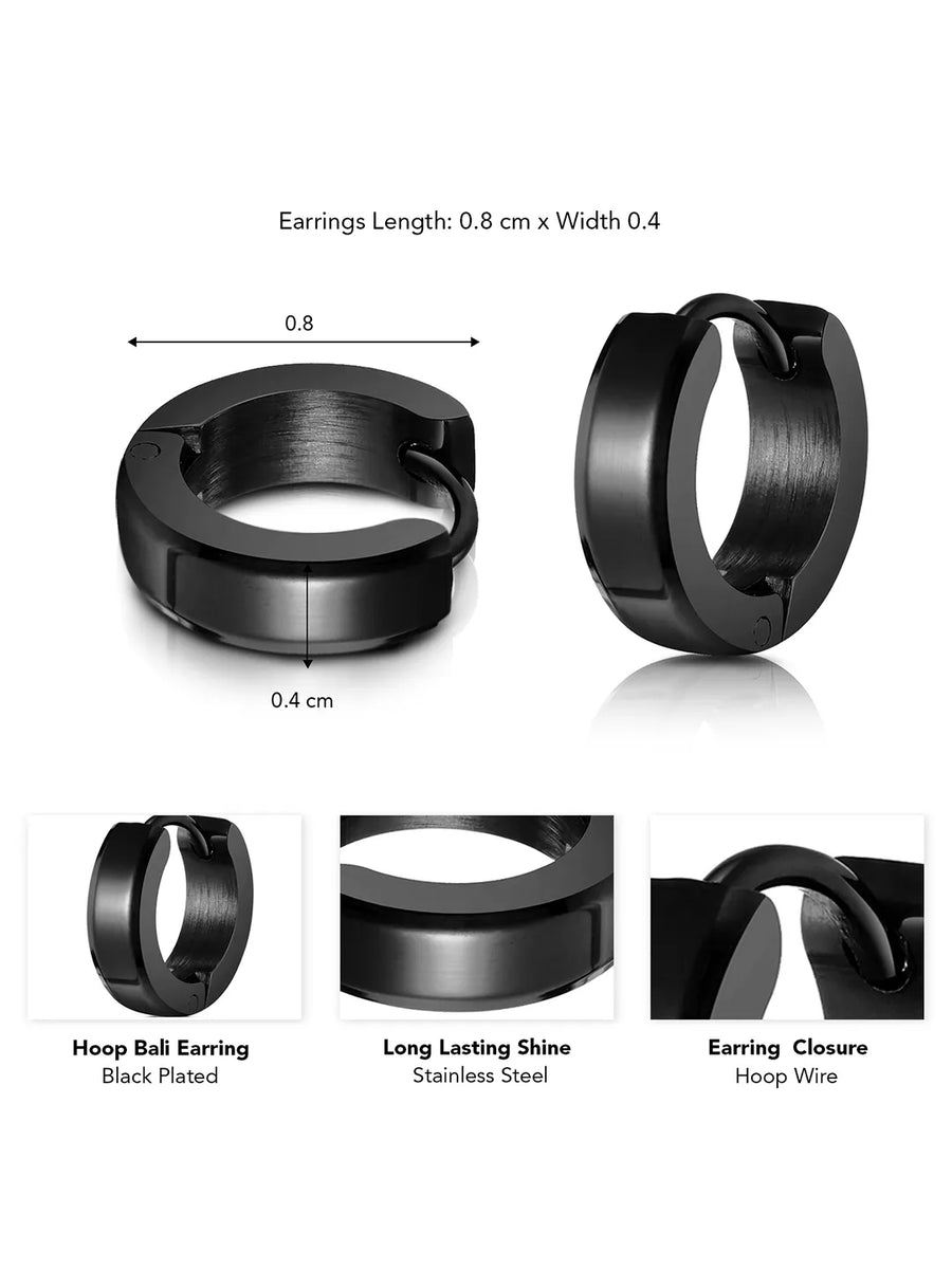 Stainless Steel Earrings for Men – Bold & Long-Lasting Style | Peora