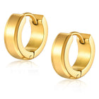 Rugged Stainless Steel Earrings for Men - Gold