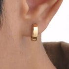 Rugged Stainless Steel Earrings for Men - Gold