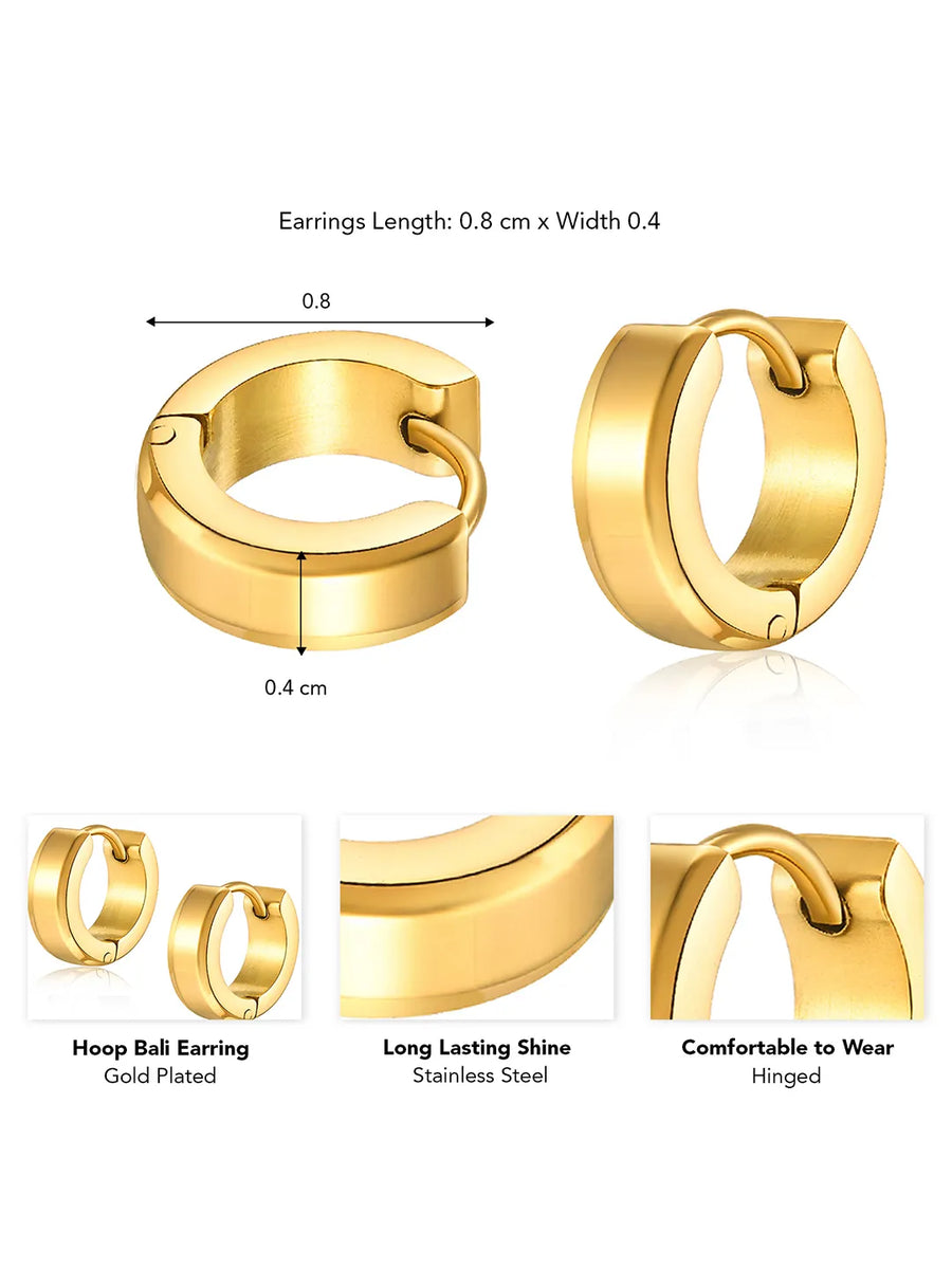Rugged Stainless Steel Earrings for Men