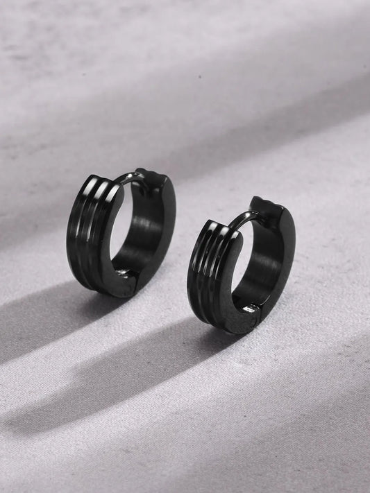 Iconic Earrings for the Modern Gentleman - Black