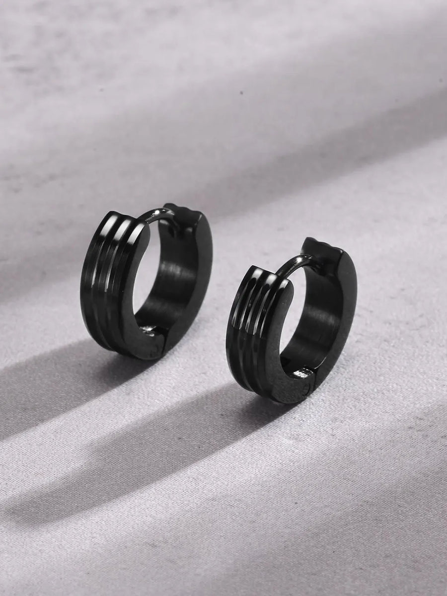 Iconic Earrings for the Modern Gentleman - Black