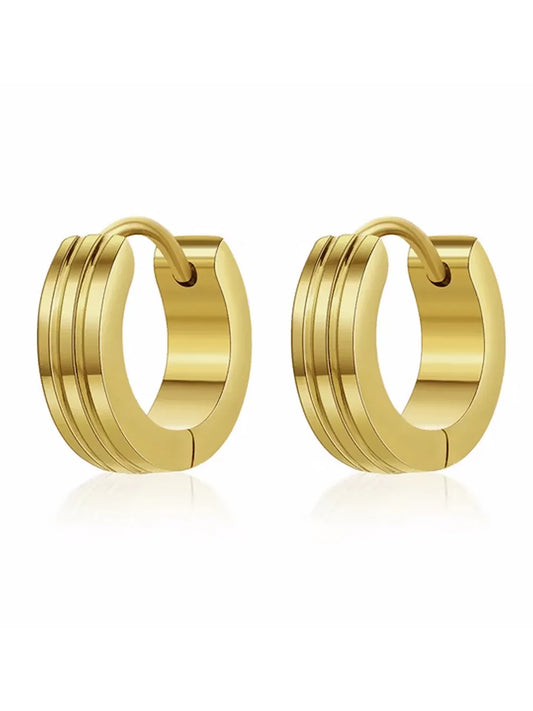 Iconic Earrings for the Modern Gentleman - Gold