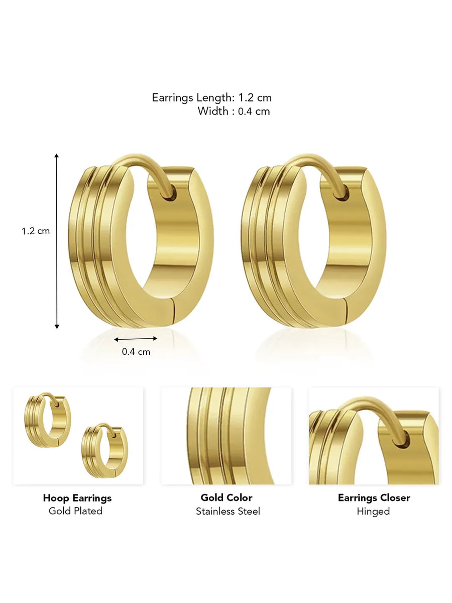 Modern Textured Hoop Earrings for Women