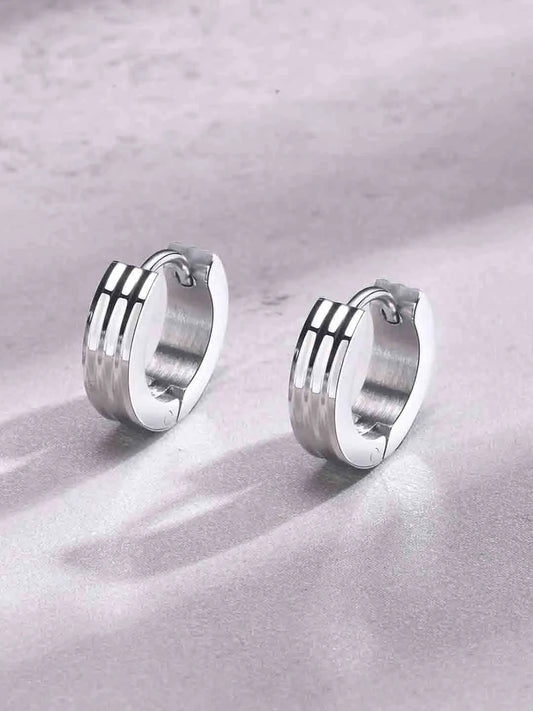 Iconic Earrings for the Modern Gentleman - Silver