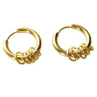 Modern Twisted Design Hoop Earrings
