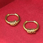 Modern Twisted Design Hoop Earrings