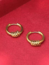 Modern Twisted Design Hoop Earrings