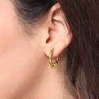 Modern Twisted Design Hoop Earrings
