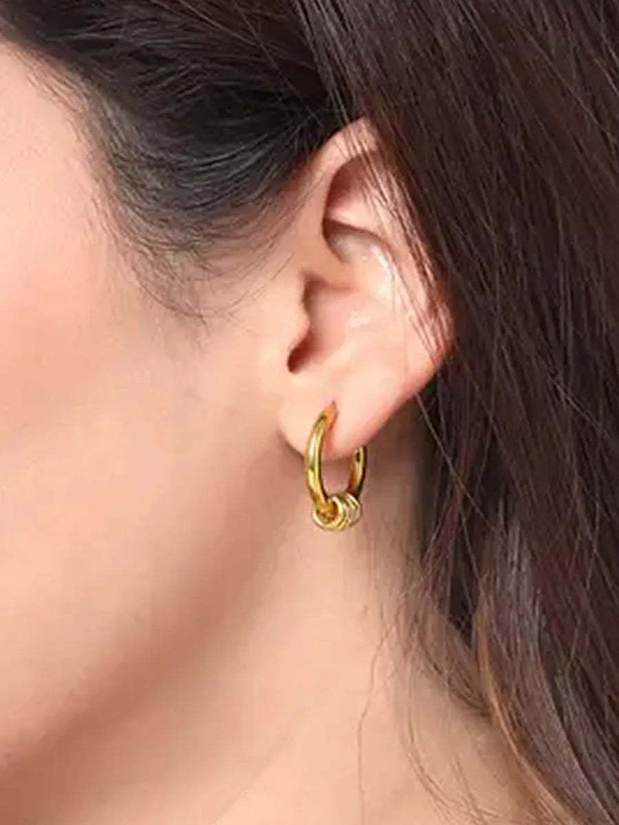 Modern Twisted Design Hoop Earrings