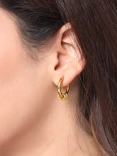 Modern Twisted Design Hoop Earrings