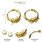 Modern Twisted Design Hoop Earrings