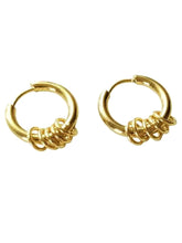 Modern Twisted Design Hoop Earrings