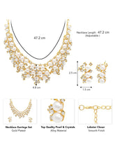 Royal Pearl Cluster Necklace Set