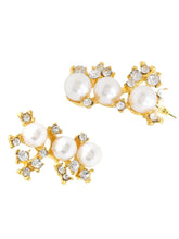 Royal Pearl Cluster Necklace Set