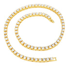 Dazzling Crystal Tennis Necklace - Gold