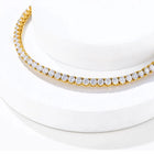 Dazzling Crystal Tennis Necklace - Gold