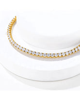 Dazzling Crystal Tennis Necklace - Gold